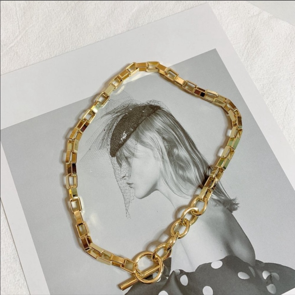 💎NEW 18K Yellow Gold Chunky Link Chain Necklace - Picture 7 of 8